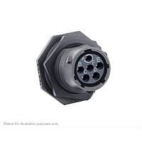 Eaton Souriau-Sunbank UTSX710E98SZ Receptacles Jam nut receptacle, without backshell, with 6 female solder contacts, IP68/69K in unmated conditions, keying Z