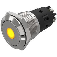 EAO 82-5152.1244 Anti-Vandal 82-5152.1244.Illuminated pushbutton.momentary.19 mm.stainless steel.flush/flat.point.yellow.24 V.screw terminal