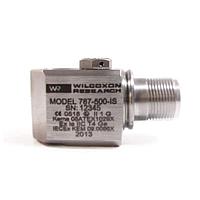 Amphenol Wilcoxon 787B Acceleration Sensor Modules Side exit, general purpose, case isolated, MIL-C-5015 connector, 100 mV/g, +/-10% sensitivity tolerance