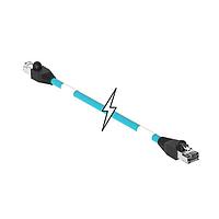 Molex 1201080605 Ethernet Cables / Networking Cables ENET RJ45/RJ45 2PR 34M TPE TEAL