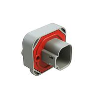 Amphenol SINE Systems AT15-4P-BM02 Connectors Str Flng Mnt PCB Rcp 4POS Gry Gld Cont