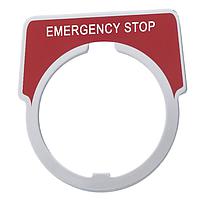 Square D 9001KN205 Legend 30MM LEGEND PLATE EMERG STOP RED
