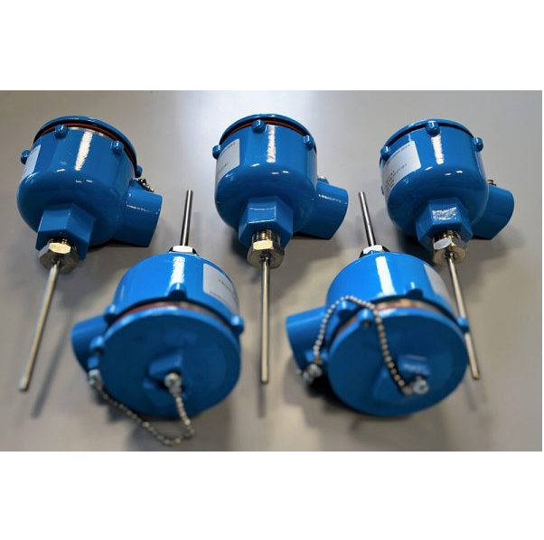 Industrial temperature sensor assembly for process temperature measurement