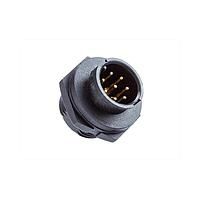 Amphenol LTW BU-10RMMS-LC7001 Standard Circular Connector Ceres, Standard Size, Plastic, 2A, 10 pins, Male Connector, Male Contact, Circular, 2 Points Lock, Solder, Receptacle, IP67