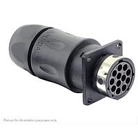 Eaton Souriau-Sunbank UTGX0JC1412S Receptacles Square flange receptacle, with cable gland backshell, for 12 female contacts, IP68/69K