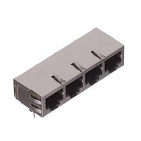Kycon GSGX-NS7-488-457 Ganged 4 PORT R/A 8P8C SHLD 4.57 SPACE BLK