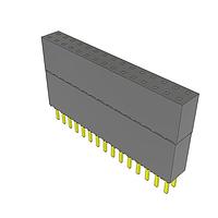 Samtec ESW-115-44-G-D Stackthrough .100" Elevated Socket Strip