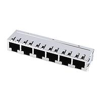 Molex 43223-8164 Ganged ModJack RA Gangd SHLD FLH 6PRT 8/8