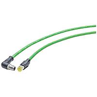 SIEMENS 6XV18785SN10 Plug-In Cable IE TP Cord M12-90/RJ45-180 (4x2. 10 m)