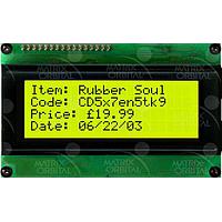 Matrix Orbital LK204-25-422 LCD Character Display Modules 20x4 Blk Txt Y/G B/G 25 key LCD
