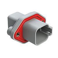 Amphenol SINE Systems AT04-6P-PM05 Connectors 6 Pin Rcpt Panel Mnt W/Gasket Thread Gray