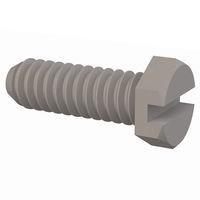 Essentra Components 010256X025 Hex Slotted Hex Slotted Screw, #2-56 Thread, 1/4 Lg