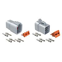 Amphenol SINE Systems ATP6PS-CKIT Plug, Receptacle Kit 6 Position Receptacle Kit, Pin Contacts and Wedgelock Included