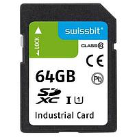 Swissbit SFSD064GL2AM1TO-I-PL-21P-STD SD Cards Industrial SD Card, S-56, 64 GB, 3D PSLC Flash, -40 C to +85 C