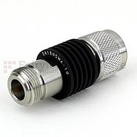 Fairview SA18N5WA-10 10 dB Fixed Attenuator N Male To N Female Up To 18 GHz Rated To 5 Watts With Black Aluminum Heatsink Body