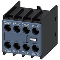 SIEMENS 3RH29111XA400MA0 Control Switches AUX.SWITCH BLK,FRONT,4NO, CURR.PATH: 1