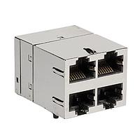 TRP Connector 2250554-1 Connectors MagJack RJ45,2X2,5G,4PPOE 600mA,GA/GA,/,WAVE SOLDER