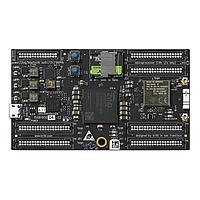 krtkl 15081800/04 System-On-Modules - SOM Snickerdoodle Black, connectors down. Features Zynq-7000 (XC7Z020-3), 866MHz Dual-Core ARM Cortex-A9, Artix 7 FGPA, 1GB LPDDR2, Dual-Band MIMO Wi-Fi, 180 I/O (125 FPGA, 55 additional), SD cardcage, copper heat sink, connector configuration: down