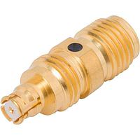 Amphenol SV Microwave 1112-4018 RF Adapters - Between Series SMP F to SMA F Adapter