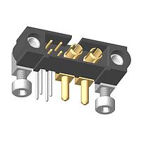 Harwin M80-5L20422M7-02-334-00-000 Power to the Board 4+2 Pos. Male Signal+Power Horizontal Throughboard Conn. Jackscrews