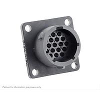 Eaton Souriau-Sunbank UTSX01419PX Receptacles Square flange receptacle, without backshell, for 19 male contacts, IP68/69K, keying X