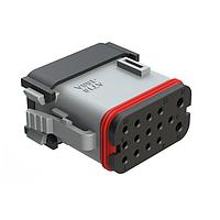 Amphenol SINE Systems AT16-15SA-EK02 Connectors 15 Position Plug, Socket, Keyed A, End Cap, Reduced Diameter Seal, Gray