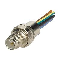 HARTING 21033095504 Sensor Cables / Actuator Cables M12 K-code 4+PE pin male shielded to 0.3m 1.5mm2 (AWG16) flying leads rear moun