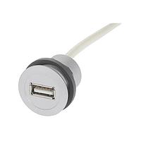 HARTING 09454521928 USB 2.0 har-port USB 2.0 A-A coupler with cable, 0.4m - silver version