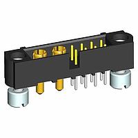 Harwin M80-5T10822M2-02-331-00-000 Power to the Board 8+2 Pos. Male Signal+Power Vertical Throughboard Conn. Jackscrews