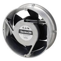 Sanyo Denki 109E2024H001 Axial DC Axial Fan, 200x70mm Round, 24VDC, Ribless, Tachometer