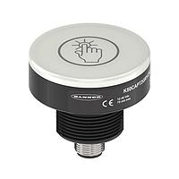 Banner Engineering K50CABT2GWHQ Beacons K50 Compact Series: 2-Color Touch Sensor Gen 2; Momentary Output; Voltage: 12-30 V dc; Housing: Polycarbonate; IP67 IP69K; Output: Bipolar (NO); Colors: Green - Not Activated, White - Activated; 5-pin M12 Integral QD