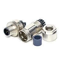 Amphenol LTW MSBS-05BMMB-SL7001 Circular Metric Connectors M12 Circular Metric Connector, B Code, Metal, 4A, 05 pins, Male Connector, Male Contact, Straight, Screw Thread, Screw-in, Field Installable, F4.0 - F8.0mm, IP67 Mated