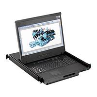 Advantech 96KVM-H17V8U-US LCD KVM Drawer 1U 8P KVM 17"FHD LCD KB(EN)+TPAD+US PLUG