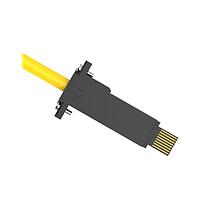 Banner Engineering RDLP-1115E Specialized Cables Cordset: Single Ended LP-Custom; 11-pin Straight Male; 4.6 m 11x24 Yellow PVC Jacket; TPU Black