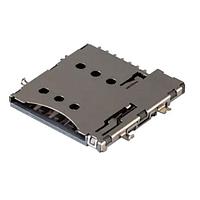 Same Sky (formerly CUI Devices) SIM-3-A Card Connectors 8 Positions, Push In, Auto Eject Out, SMT, 2.3 mm Height Above Board,