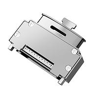 Amphenol Positronic D37000ELNT0/AA Lightweight Aluminum Backshell D, D-Sub Backshell, Machined Aluminum, Top Entry with Tie Wrap, fixed female jackscrew, RoHS, Size 4