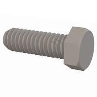 Essentra Components 010832H050 Cap Screw Hex Unslotted Bolt, #8-32 Thread, 1/2 Lg