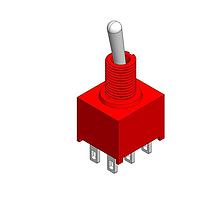 Dailywell 1AD1T1B1M1RES Toggle Switches sealed toggle DPDT switch on-on Solder lug