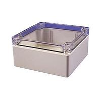 Hammond Manufacturing 1554N2GYCL Enclosures General Enclosure - Grey/Clear Lid - 4.7 x 4.7 x 2.4in - Polycarbonate - N4X