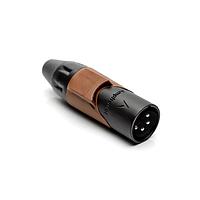 Amphenol Audio AX4MB1M Connectors 4P PIN M PLUG BLK W BRN MRK SLEEVE