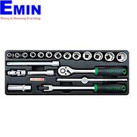TOPTUL GCAT2002 20PCS 3/8inch DR. Flank Socket Set