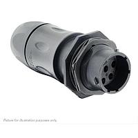 Eaton Souriau-Sunbank UTSX7JC147P Receptacles Jam nut receptacle, with cable gland backshell, for 7 male contacts, IP68/69K