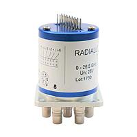 Radiall R591E22640 Coaxial Switches SP6T Subminiature QMA 6GHz Latching Global Reset 12Vdc Positive common Diodes Pins terminals Double row