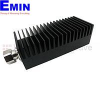 Fairview SA3D100-06  6 dB Fixed Attenuator 7/16 Male To 7/16 Female Up To 3 GHz Rated To 100 Watts With Black Aluminum Heatsink Body
