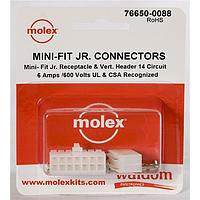 Molex 76650-0088 Connector Kits MiniFit Jr Conn Kit V Hdr Recept 14Ckt
