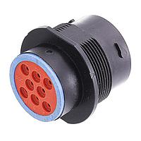 Amphenol SINE Systems AHDP04-18-08SR-SRA Connectors Size 18 receptacle, 8 positions, socket, reverse arrangement, reduced diameter seal, smooth ring adapter