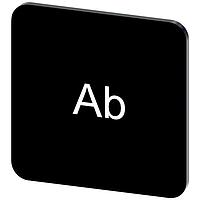 SIEMENS 3SU19000AF160AE0 Labeling Plate, Ab INSCR. LABEL, BLACK 22 X 22MM, AB