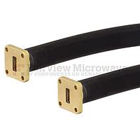 Fairview SMW42SF005-36 WR-42 Seamless Flexible Waveguide in 36 Inch Using UG-595/U Square Cover Flange With a 18 GHz to 26.5 GHz Frequency Range