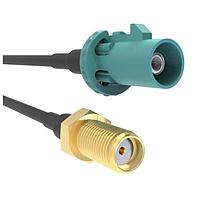 Amphenol RF 095Z820-160-018 RF Cable Assemblies FAKRA Straight Plug to SMA Straight Jack RG-174 50 Ohm 18 inches Z Key Code (457 mm)