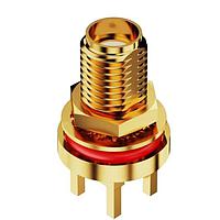 GCT (Global Connector Technology) RFPC-SMA16-FN PCB Connectors SMA PCB mount straight bulkhead jack with O-Ring. 3GHz. IP67/68.